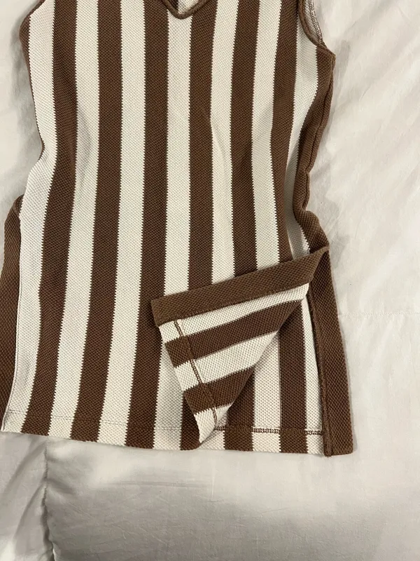 Brown striped top - Image 3