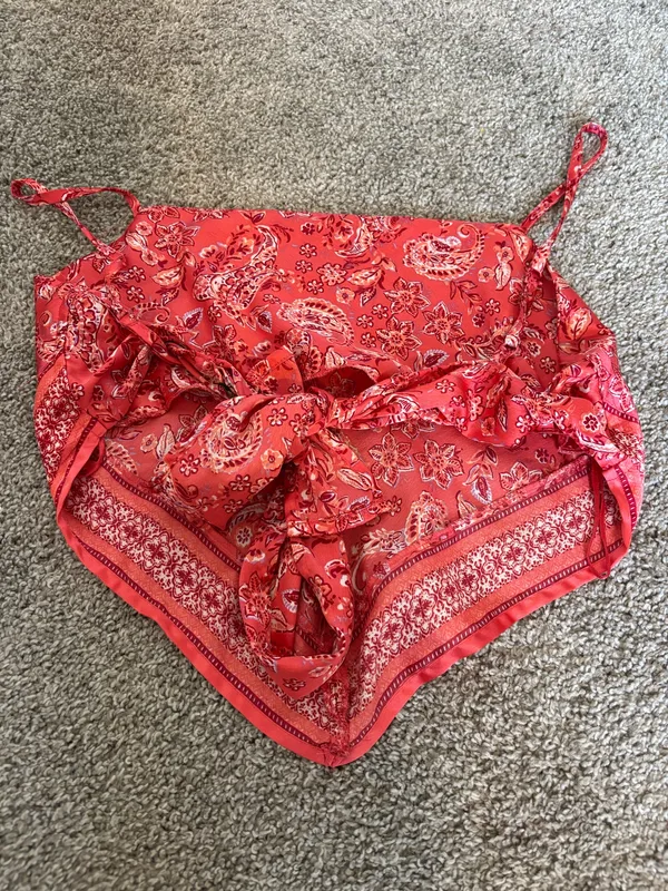 Bandana Crop Top Red - Image 2