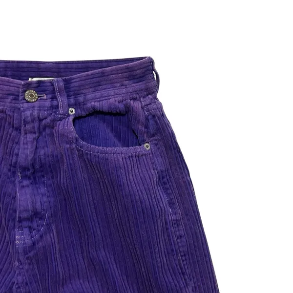 Y2K BDG Womens High Rise Corduroy‎ Pants 26 Purple Wide Wale Streetwear Retro - Image 3