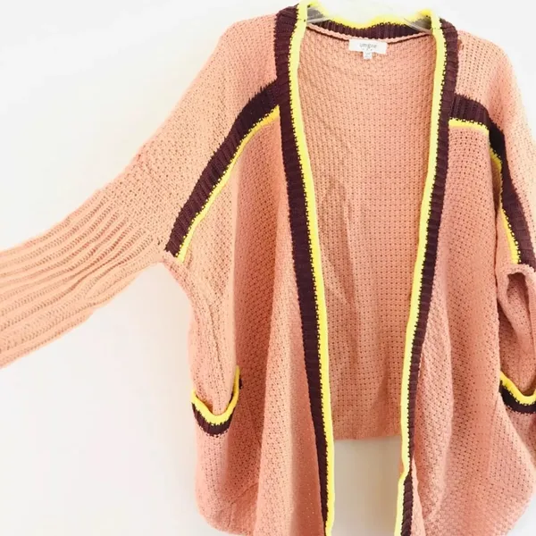 Umgee Oversized Wrap Sweater Draped Boho Crochet Chunky Swing Cardigan‎ Jacket. - Image 2