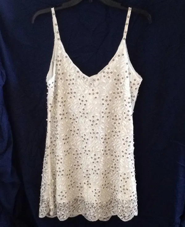 Women's Raiment Fashions Beaded Emb. Micro Mini dress medium - Image 4
