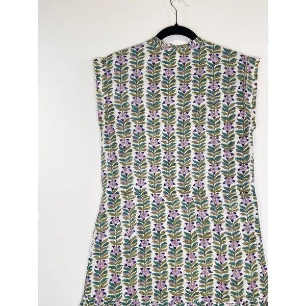 Perry Walker Womens Dress Green Floral Mini Cap Sleeve A Line Boho 1 US Small - Image 8