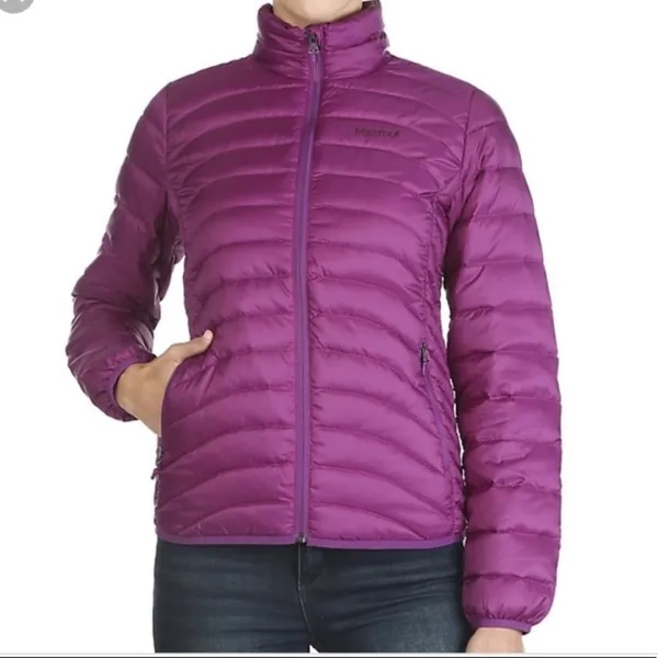 Marmot Women’s Aruna Down Jacket Purple‎ sz Small - Image 15