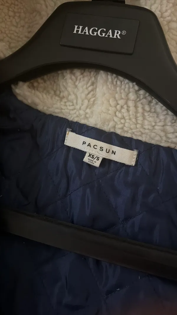 PacSun Denim Bomber Hooded Jacket - Image 3