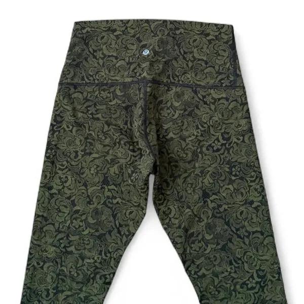 Lululemon Wunder Under Hi-Rise Pencil Lace Brave Olive Black pants leggings 31” - Image 2