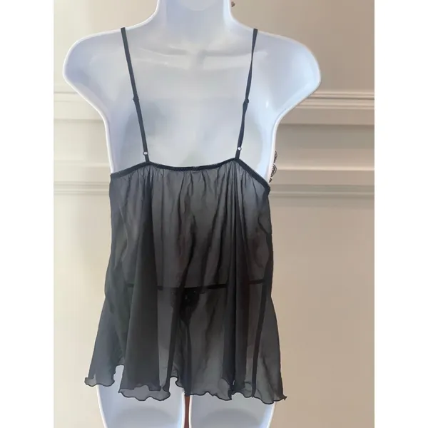 Victorias Secret Lace Sleepwear Size M Black - Image 3
