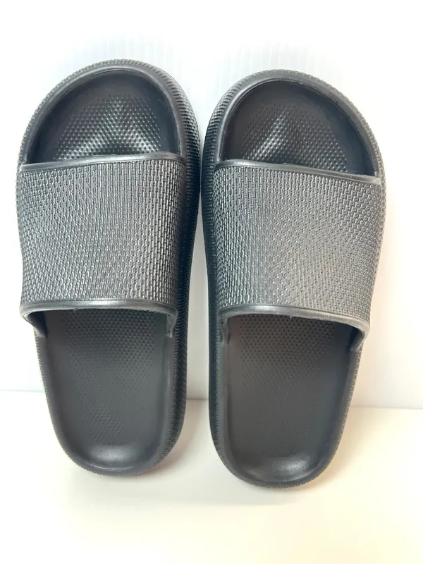 Joomra Black Pillow Cloud Slides Women 4-5.5 EVA Comfort Shower Sandals - Image 9