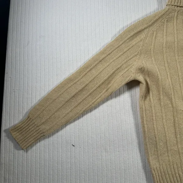 Vintage Tami Women’s Small Yellow Rib Knit Quarter Zip Mock Neck Sweater - Image 4