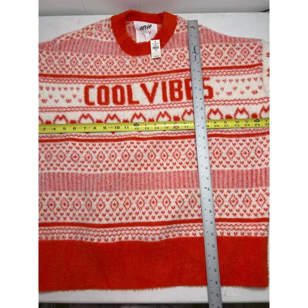 Aerie Flurry Oversized Crew Sweater in sunburst. Size M. NWT - Image 6