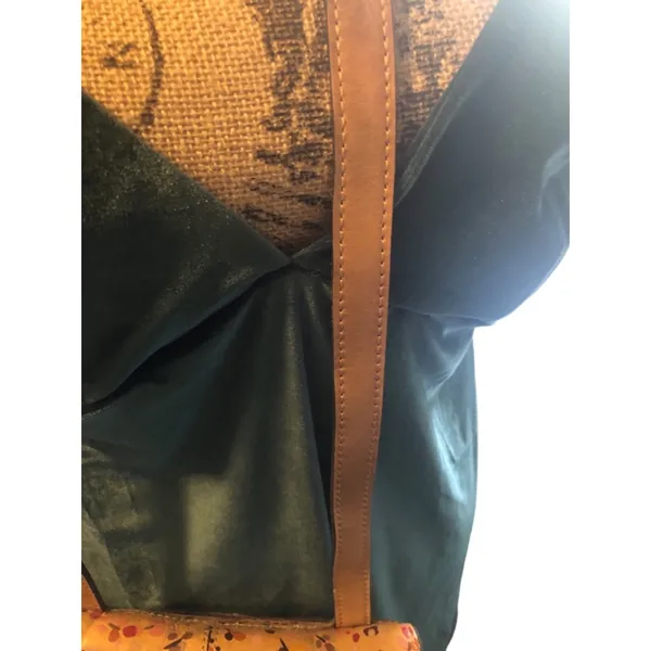 Patricia Nash Grenada Floral Print Painted Tan Crossbody Italian Leather Boho - Image 4