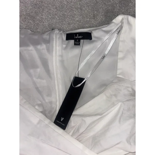lulus white babydoll dress nwt small‎ lined - Image 4