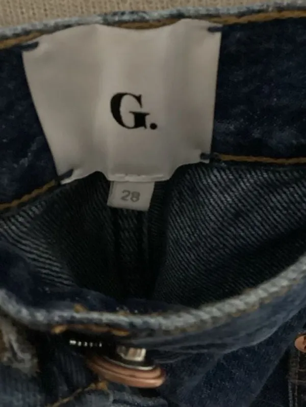 G. Label by Goop High-Rise Wide-Leg Jeans Size 28 Blue Denim - Image 2