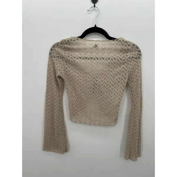 Crochet Crop Top Sz XS‎ Whimsigoth Y2K Fairy Coquette Festival Boho Indie Sleeze - Image 2