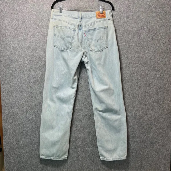 Levi's Low Pro Straight Jeans 29 Light‎ Wash Distressed Ripped Knee Y2K Style - Image 6