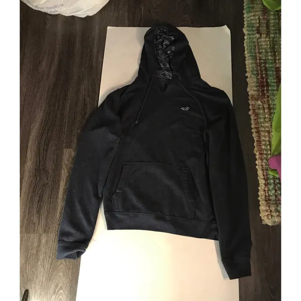 Hollister Navy Hoodie M Unisex Preppy Utility Cozy Comfy Classic Preppy Nautical - Image 5