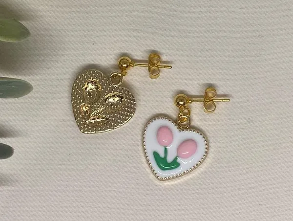 Handmade Tulip Earrings - Image 2