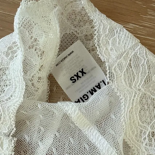 I.AM.GIA Lace Top Skye Size XXS White - Image 2
