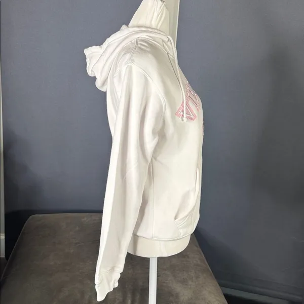 J. America Women’s Virginia Tech White College Hoodie Embroidered Size S NEW - Image 3