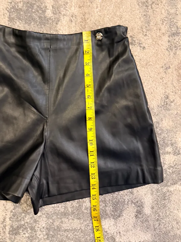 Jason Wu Black Faux Leather Mini Skort - Image 4