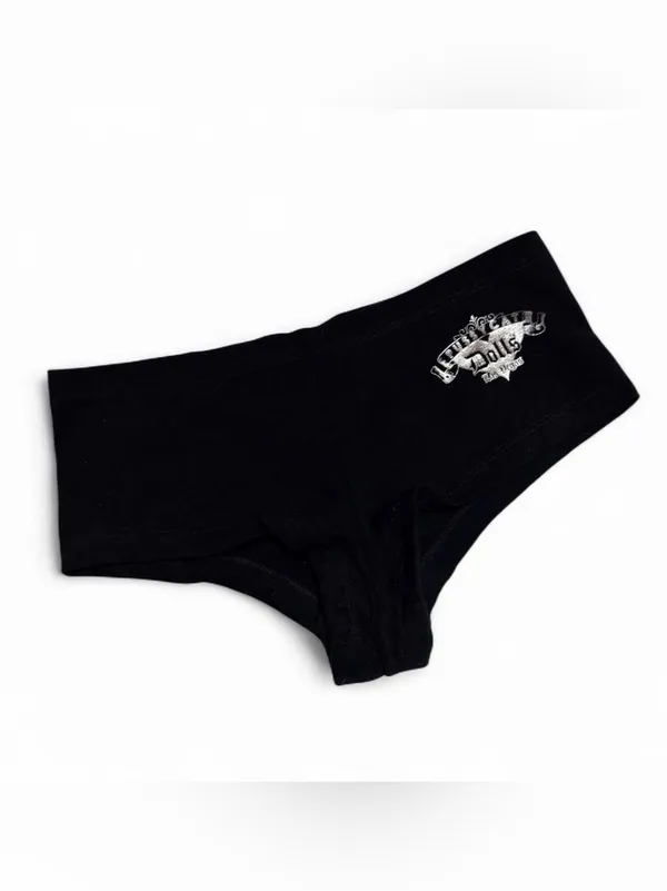 Pussycat Dolls Las Vegas Branded Black Rhinestone Boy Shorts Sz M NWT - Image 6