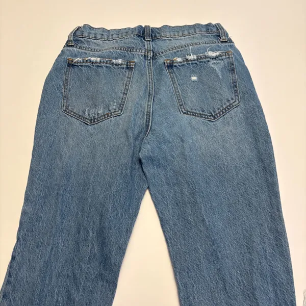 Altar'd State Jeans Women 26 Blue Distressed Straight Leg High Rise 100% Cotton - Image 3