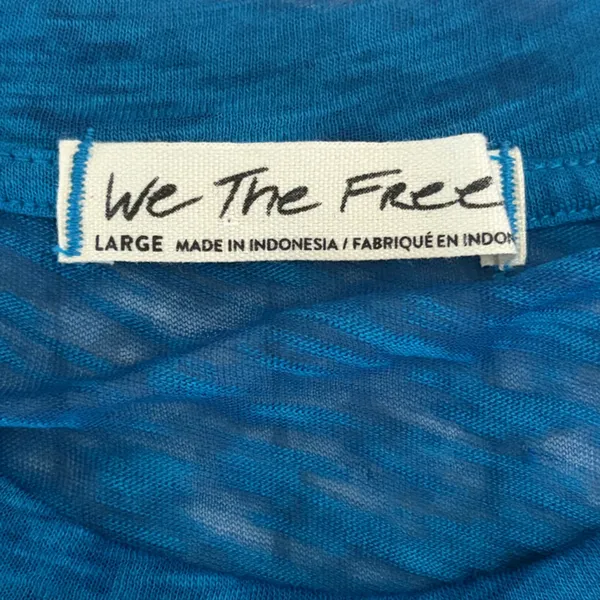 We The Free Vibrant Blue Night Sky Burn Out Tee Semi-Sheer Size Large EUC‎ - Image 6