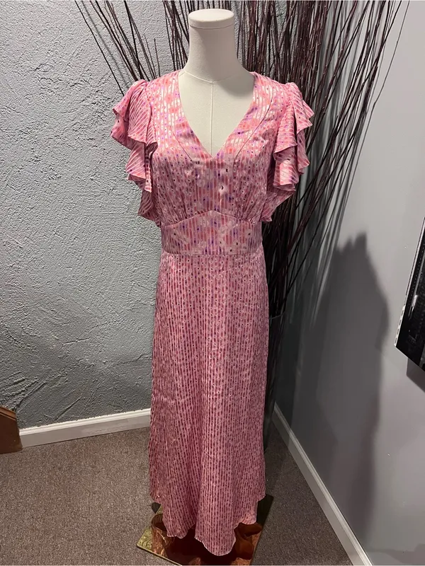 🌸New Kate Spade Pink Poppy Field Ruffle Sleeve Maxi Dress🌸 - Image 2