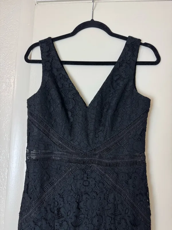 Lulu’s My Forever Black Lace Maxi Dress Size M - Image 4