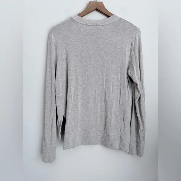 Beyond Yoga Just Chillin Sweater Womens M Side Slit Cozy Soft Oatmeal Tunic - Image 3