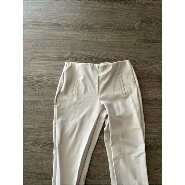 Chico’s Ankle Pants Womens 0.5 US 6 Cream Ivory Pull On Ponte Slim Stretch - Image 4