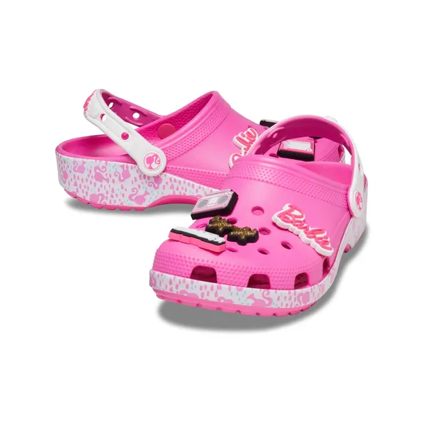 Barbie Crocs‎ Pink Platform Clogs Women's 11 Barbiecore Shoes with Jibbitz - Image 2