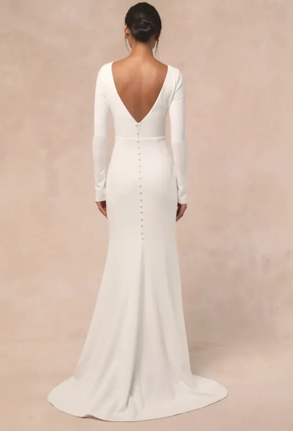 Lulus New Feeling of Forever White Long Sleeve Mermaid Maxi Dress - Image 11