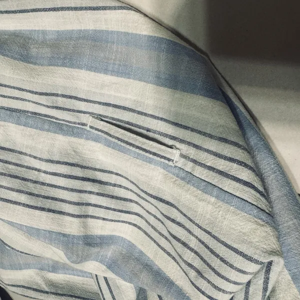 Free Assembly Blue White‎ Vertical striped Dress sz L Cottagecore Lagenlook - Image 7