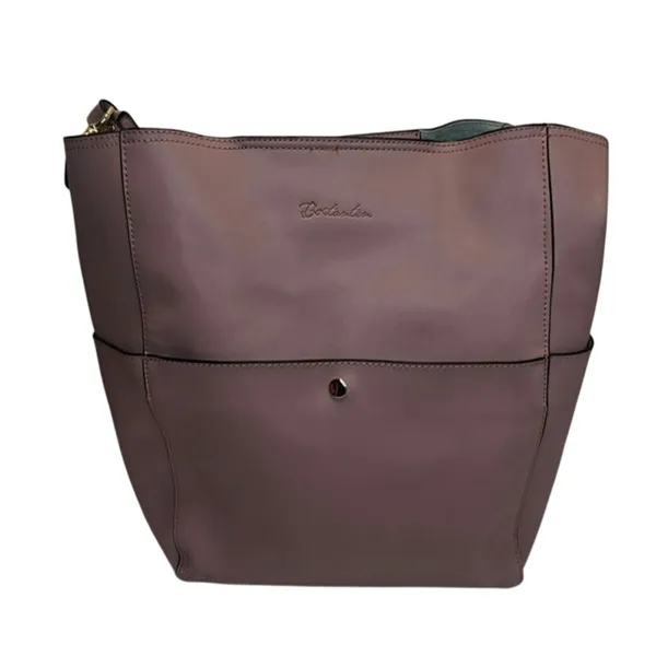 Baby Pink leather Tote by Bostatent - Image 2