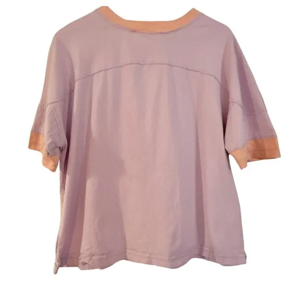 Amazon purple cotton oversized raw seam tshirt size small - Image 2