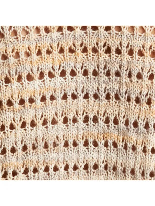 Marled Open Stitch Cardigan All in Favor Beige Tan Size Small - Image 8