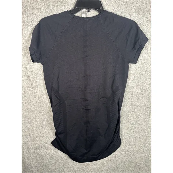 Athleta Medium‎ Top Speedlight Tee Womens Black Stretch Short Sleeve Maternity? - Image 9