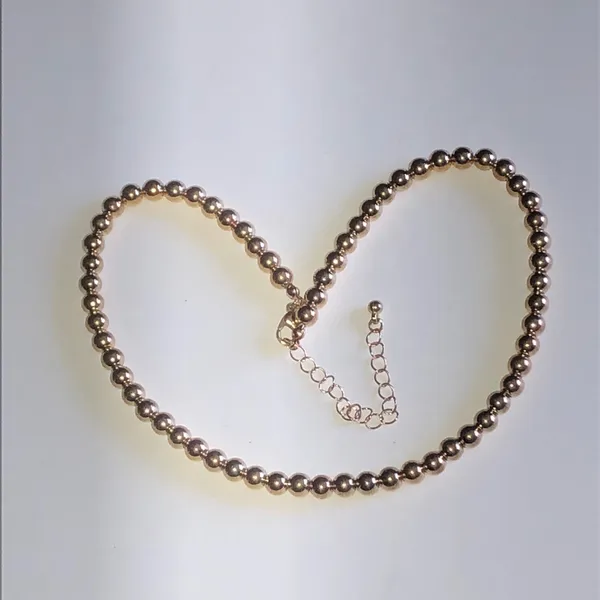 Classic Gold Tone Beaded Boho Necklace - Image 2