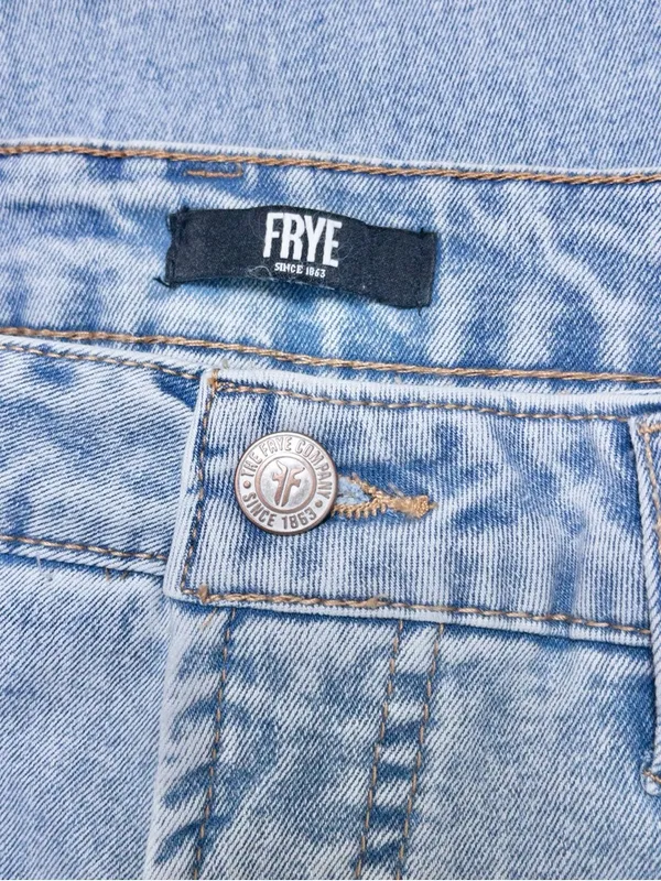 FRYE Light Wash High Rise Straight Leg Jeans 10 Blue 30 - Image 4