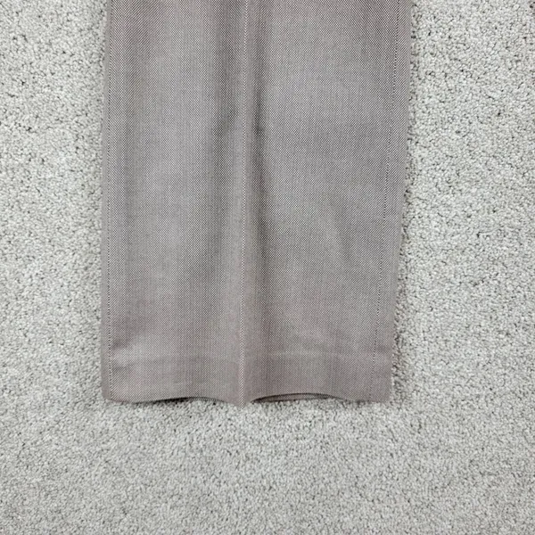 Ann Taylor Womens Dress Pants 12 Brown Textured Wide Leg Career Ankle Trouser - Image 8