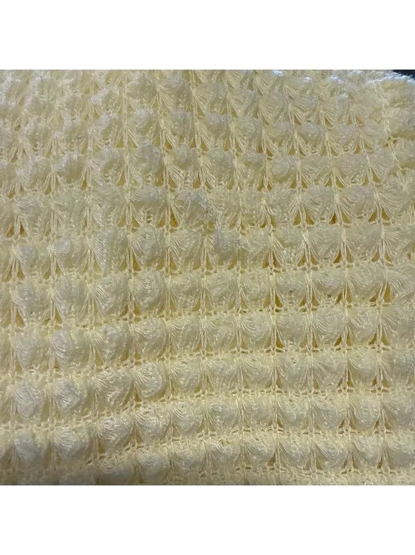 Blakeley Poppy Popcorn Knit Cardigan Pale Yellow Petite Small - Image 13