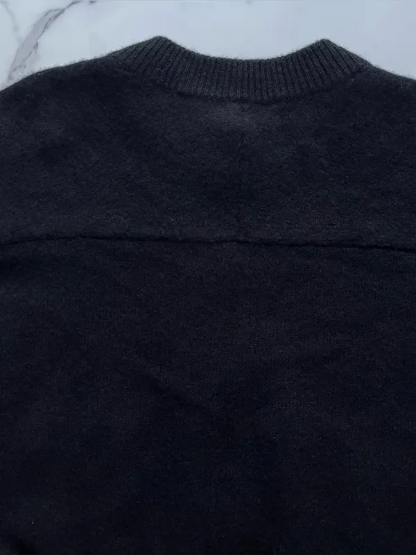 COS Cropped Wool Cardigan black Sz Small - Image 8