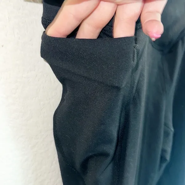 Fabletics Pure Luxe Black Crossover Full Length High Waisted Leggings - Image 4