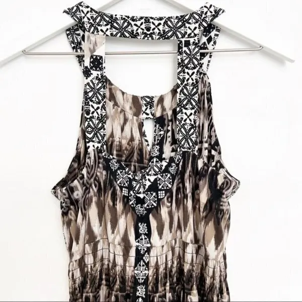 Soma‎ Dress Size Small Multicolored Keyhole Halter Soft Jersey Boho Coastal Chic - Image 6