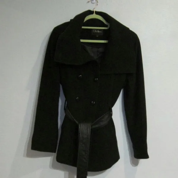 Cole Haan Chocolate Pea Coat Jacket Sz 10 - Image 2