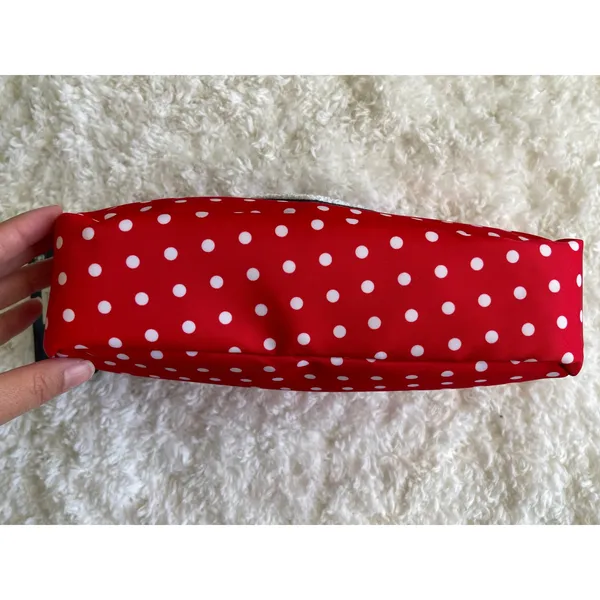 Disney Minnie Mouse Red with White Polka Dot Cosmetic Makeup Bag NEW Heart - Image 5