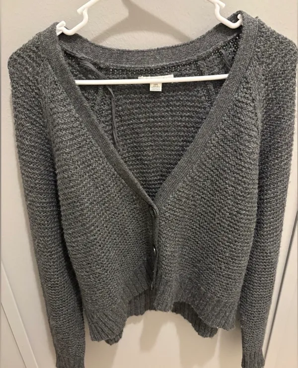 American Eagle Outfitters Charcoal Cardigan - Image 3