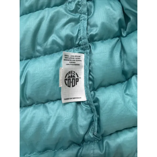 REI Co-Op Teal Puffer Down Insulated Full Zip Jacket Kids XL (18) Packable - Image 7