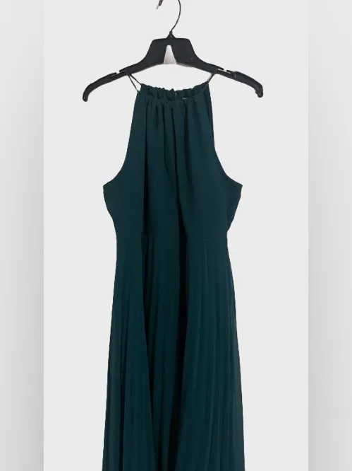 ASOS Dark Teal Halter Midi Dress - Image 2