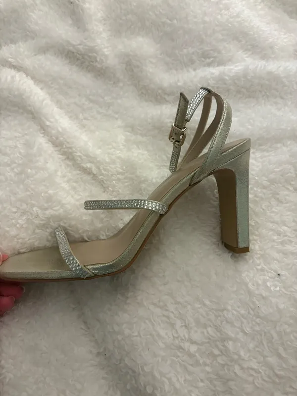 Mix No. 6 Gold Heels with Rhinestone Straps - Image 2